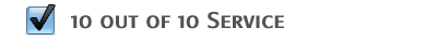 Over 80% of our customers score us 10 out of 10 for our service.